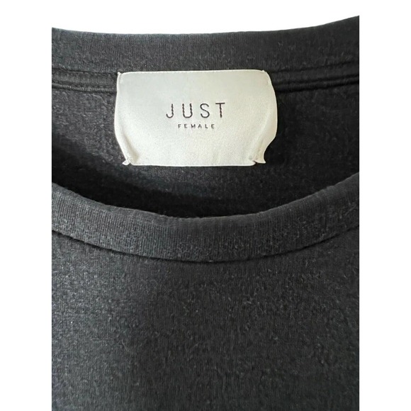 JUST FEMALE Womens Sweatshirt Black OSAKA TIGERS Pullover Spellout Size S - Picture 5 of 6